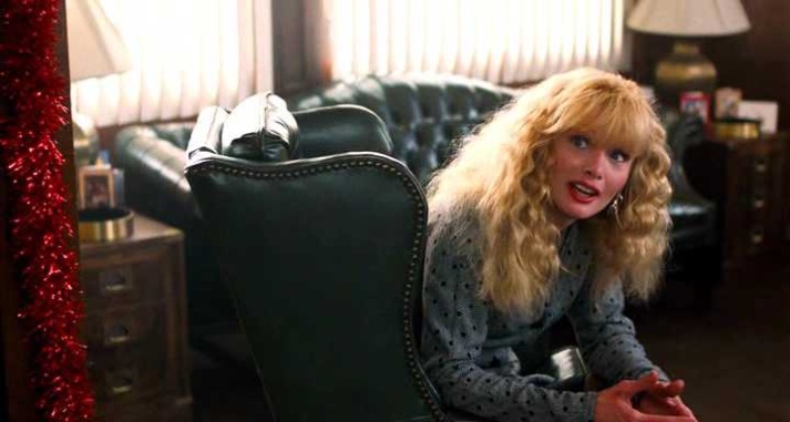 Laurene Landon in a short skirt breasts