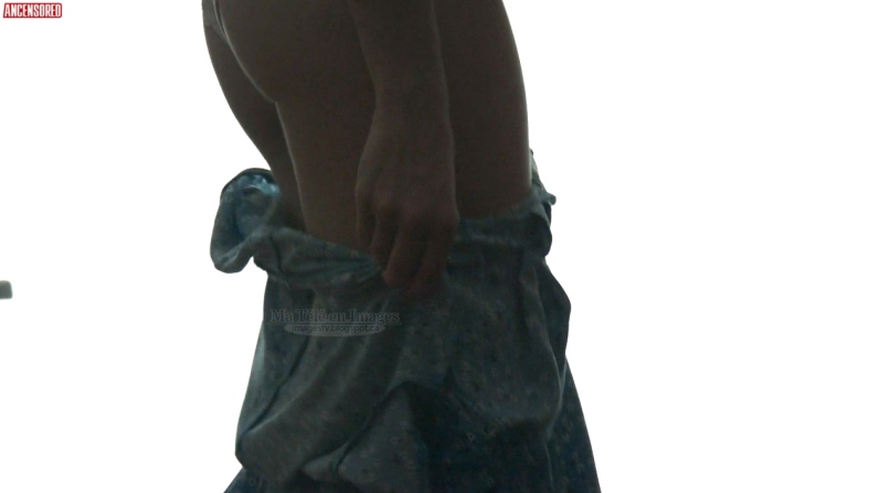 Laurie Babin in a short skirt breasts